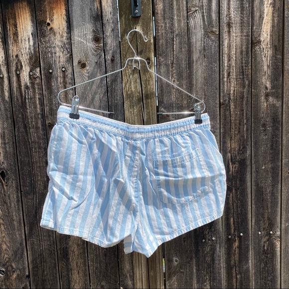 Aerie Blue & White Striped Drawstring Shorts Size Large - Picture 3 of 6